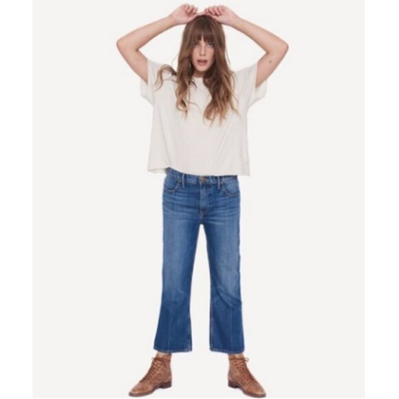 💕THE GREAT💕 The Relaxed Nerd Crop Flare Jeans 30 - Picture 2 of 15